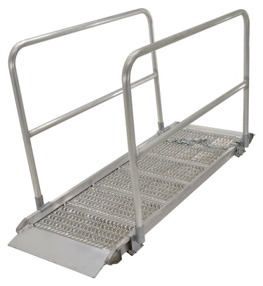 ALUM GRIP WALK RAMP W/RAIL 29.38 X 85